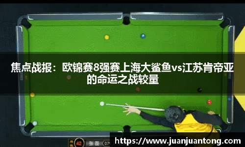 焦点战报：欧锦赛8强赛上海大鲨鱼vs江苏肯帝亚的命运之战较量